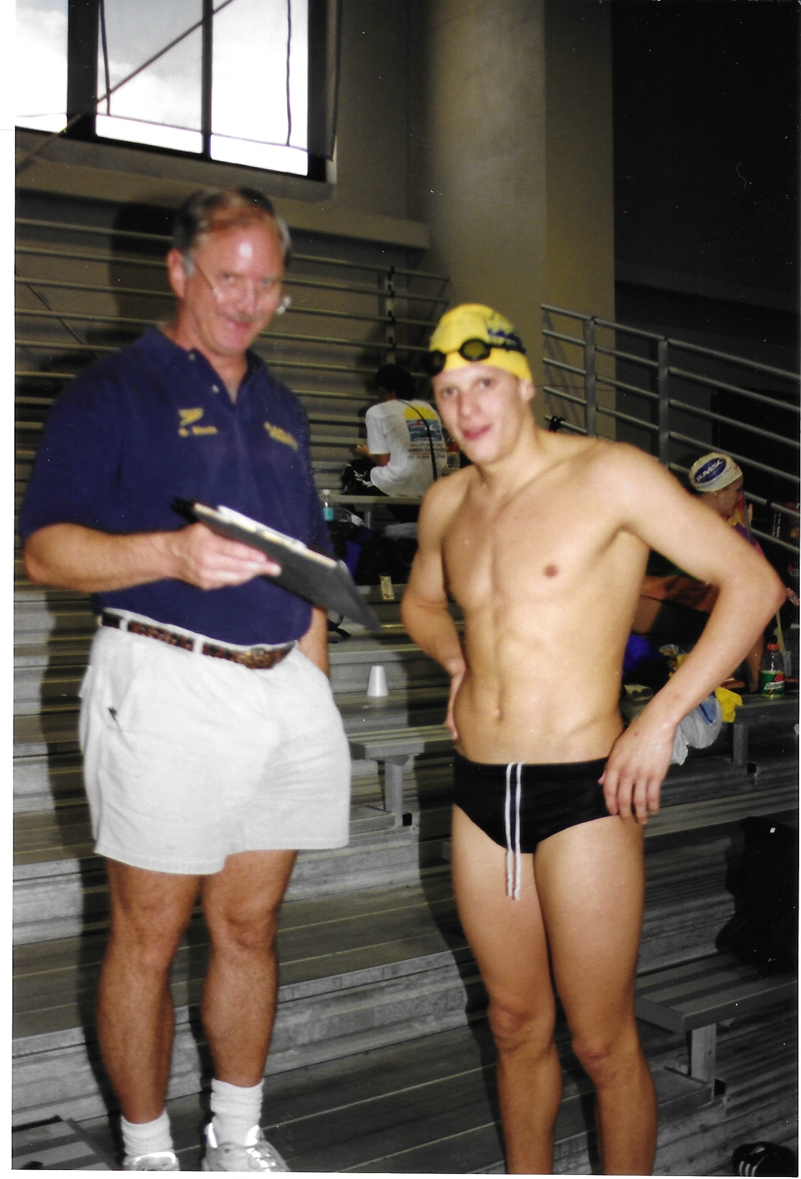 Coach George Block with Sean Emery at the 1999 US Open in San Antonio